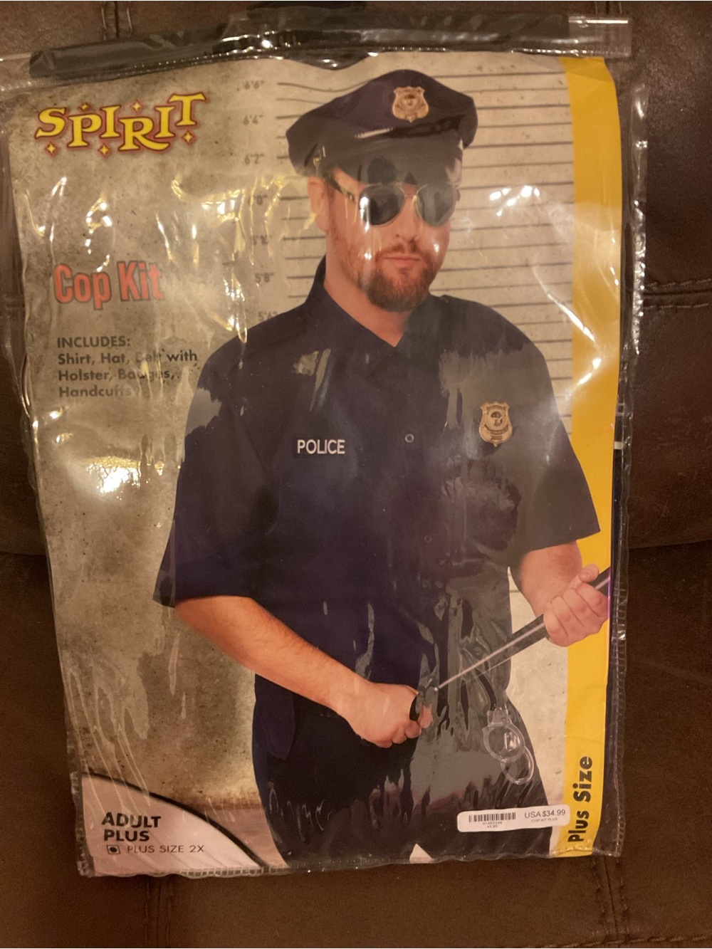 New:Spirit Police Cop Kit Costume - Adult 2X